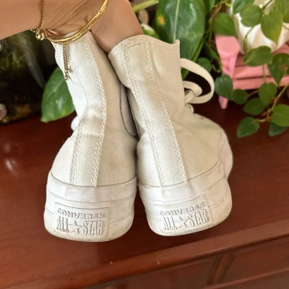 Converse platform White High-Top Sneakers - Picture 2 of 6